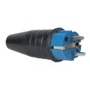 PCE - Rubber Schuko 230V/240V CEE7/VII Connector Male Blau