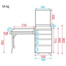 DAP - Drawercase 12HE + work surface 12HE-Case mit Schubladen +  Arbeitsfläche
