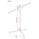 DAP - Pro Microphone stand with telescopic boom 430-690mm