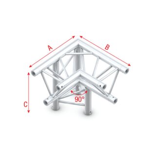 Milos - Corner 90° down left, apex down Deco-22 Triangle truss