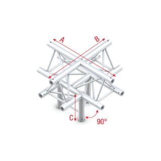Milos - Cross + down 5-way, apex up Deco-22 Triangle truss