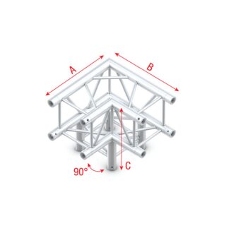 Milos - Corner 3-way 90° Pro-30 Square P Truss