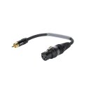SOMMER CABLE Adapterkabel XLR(F)/Cinch(M) 0,15m sw