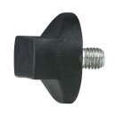 Wentex - Rotary knob M10x12 (Vorhanghalterung) schwarz