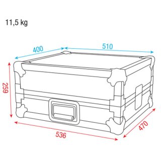 DAP - 19 Mixer case 9U with shelf 19 Zoll, mit Ablagebrett, 11,50 kg