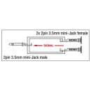 DAP - XGA14 - Mini Jack/M mono > 2 x Mini Jack/F