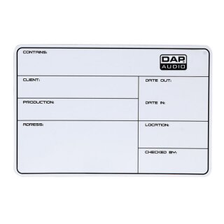 DAP - Flightcase Label DAP, magnetisch mit 3M-Klebestreifen + Marker