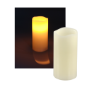 McShine LED Echtwachs-Kerze, zum An- und Ausblasen, ØxH 7,5x15 cm