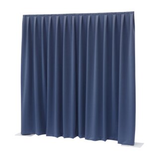 Wentex - P&D curtain - Dimout Gefaltet, 300 (B) x 400 (H) cm, 260 g/m2, blau