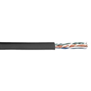 DAP - Flexible CAT-5E cable Reel 100-m-Rolle, schwarze Ummantelung