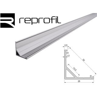 Reprofil Eck-Profil AV-03-12 - silber-matt - 125cm
