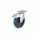 Lenkrolle Blue Wheel 100mm mit Bremse