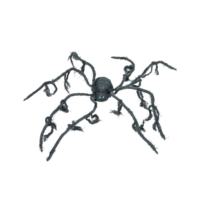 Halloween Deko-Spinnennetz mit 3 Spinnen Helloween Fasching Grusel-Dekoration 