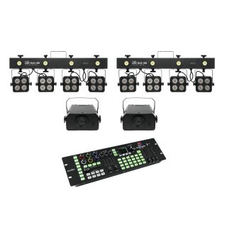 EUROLITE Set 2x LED KLS-180 + 2x LED WF-40 + DMX LED Color Chief Controller