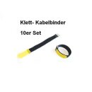 10er Set Klettband / Klettkabelbinder 20 x 2,0cm mit...