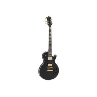 DIMAVERY LP-530 E-Gitarre, schwarz/gold