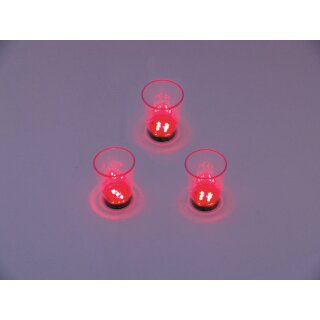 EUROPALMS LED-Glas 2cl mit Würfelspiel, rot, 3x