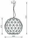 D LINE Pendelleuchte Asterope rund 500 weiß