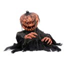 EUROPALMS Halloween Kürbis-Monster, 50cm - Animierte Zombiekürbis-Figur mit Licht- und Soundeffekt