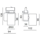 Deko-Light 3-Phasen LED Stromschienenstrahler Nihal Mini schwarz mit 3000K