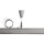 D Line Seilabhängungshalter mit Deckenrosette für 3-Phasen Schienensystem in grau