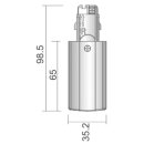 D Line 3-Phasen Schienensystem Einspeiser rechts quadratisch in schwarz