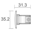 D Line Endkappe für 3-Phasen Stromschiene in schwarz