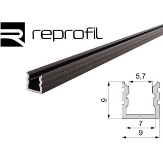 Reprofil U-Profil hoch AU-02-05 - schwarz-matt - 200cm