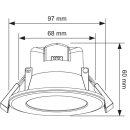 Deko-Light LED Deckeneinbauleuchte rund 68, 7 Watt, 230V,...