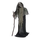 EUROPALMS Halloween Figur Wanderer, 160cm - Stehende Figur: Animiertes Skelett