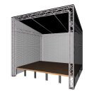 HOFKON Pultdachbühne ECO 5,0 m x 4,0 m (schwarz) mit...