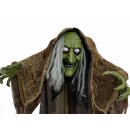 EUROPALMS Halloween Figur Hexe buckelig, animiert, 145cm