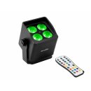 EUROLITE AKKU Mini IP UP-4 QCL Spot MK2 - Kleines IP65-Akku-Uplight mit RGBW-LEDs und IR-Fernbedienung