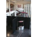 Wentex P&D Vorhang Molton gewellt 330 x 250cm schwarz - 300 g/m²