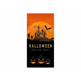 EUROPALMS Halloween Banner, Geisterhaus, 90x180cm - Deko-Banner als gruselige Dekoration für jedes Event