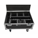 ROADINGER Flightcase 6x AKKU IP TL-3 QCL Trusslight CRMX mit Ladefunktion und Rollen