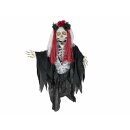 EUROPALMS Halloween Figur Skelett La Catrina, animiert, 100cm - Animierte Figur mit Licht-, Sound- und Bewegungseffekten