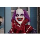 EUROPALMS Halloween Figur Clown Robby, animiert, 120cm - Animierte Figur mit Licht-, Sound- und Bewegungseffekten