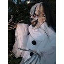 EUROPALMS Halloween Figur Clown Gildo, animiert, 120x16x80cm - Animierte Figur mit Licht- und Soundeffekten