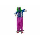 EUROPALMS Halloween Figur Clown Charly, animiert, 164cm - Animierte Figur mit Licht-, Sound- und Bewegungseffekten