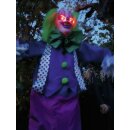 EUROPALMS Halloween Figur Clown Charly, animiert, 164cm - Animierte Figur mit Licht-, Sound- und Bewegungseffekten