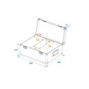 ROADINGER Flightcase 2x TSL-150/250/350 LED Scanner Hochwertige Verarbeitung mit Schichtholz mehrlagig verleimt 7 mm, schwarz, laminiert