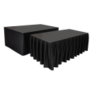 Wentex Stage Skirt Bühnenverkleidung MCS 300 g/m² schwarz - 620 x 40 cm (W x H) - glatt