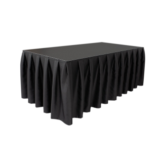 Wentex Stage Skirt Bühnenverkleidung MCS 300 g/m² schwarz - 620 x 60 cm (W x H) - gefaltet