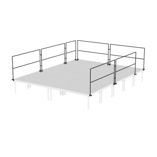 GLOBAL TRUSS Handlauf-Set für Outdoor Eventbühne 4x5m