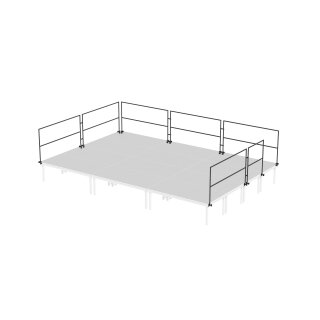 GLOBAL TRUSS Handlauf-Set für Outdoor Eventbühne 4x6m