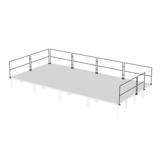 GLOBAL TRUSS Handlauf-Set für Outdoor Eventbühne 4x8m