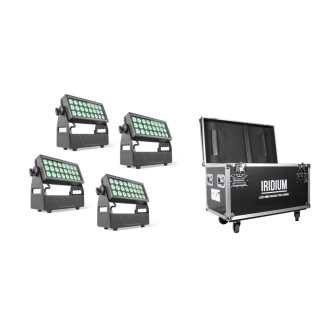 IRIDIUM LED Mini Wash PRO 24WS Tourpack - 4 x LED Outdoor Washer inkl. Tour Case