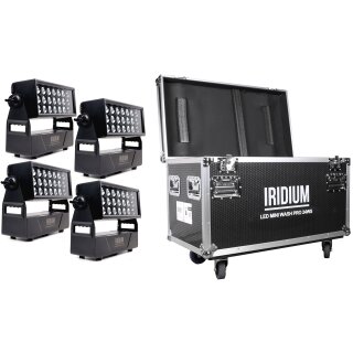 IRIDIUM LED Mini Wash Pro 21Z Tourpack - 4 x Outdoor Floodlight 21x20W inkl. Case